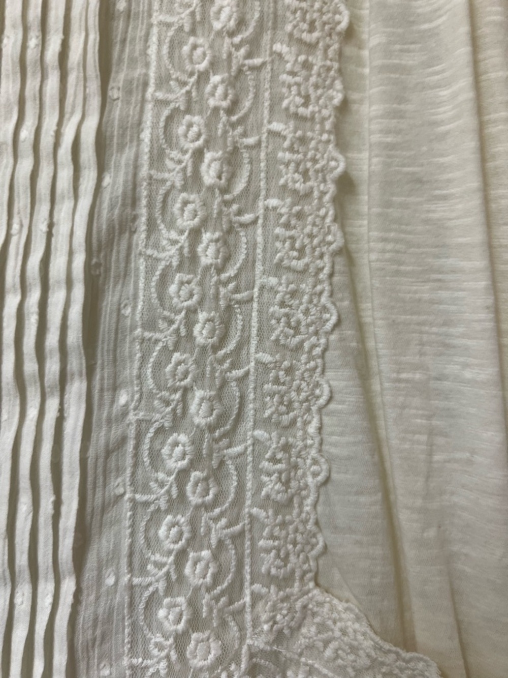 IRO Cream Lace-Trim Button Front Tunic - Picture 6 of 14